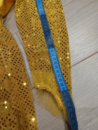Vestito Carnevale Bambina Giallo Paillettes 5 anni