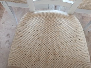 Juego de 6 sillas de comedor blancas