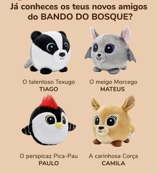 Coleção Completa Peluches Bando do Bosque Pingo Do