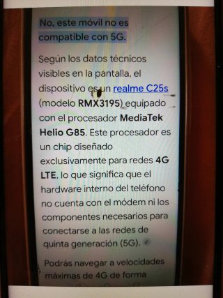Móvil Realme Esparpone con cargador