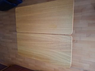 Mesa de madera artesanal abatible