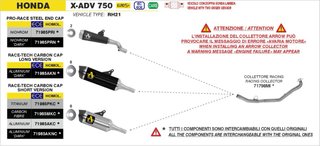 Escape Arrow Honda X-ADV 71985PRN Negro Negociable