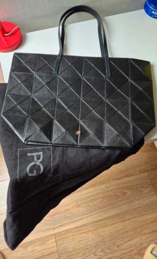 Bolso Purificación García Negro Origami Grande