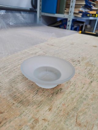 Portasapone In Vetro Satinato Piattino Bagno