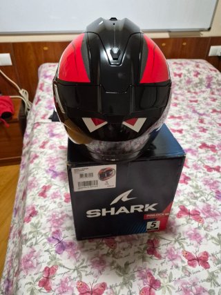 Casco Integral Shark Negro/Rojo Talla S