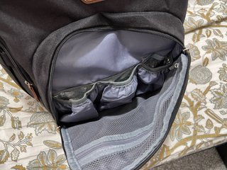 Mochila Dikaslon para carrito de bebé negra