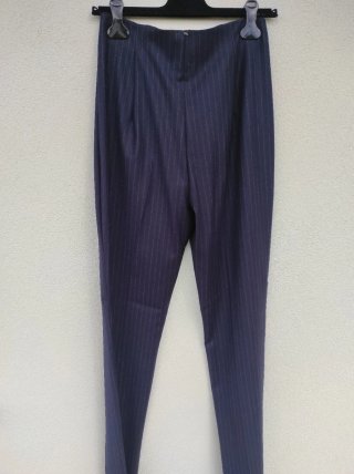 Max Mara Giacca Blu e pantaloni in lana, a righe
