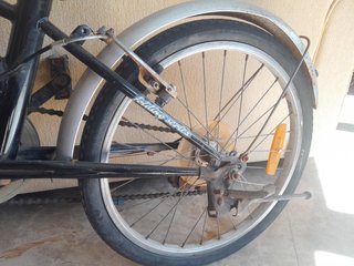 Bicicleta Plegable Topbike Negra/Plateada