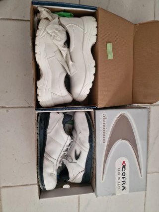 2 Pares Zapatos Seguridad Cofra y Chintex Blancos