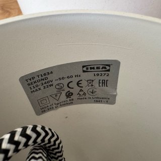 Lámpara colgante IKEA SEKOND blanca