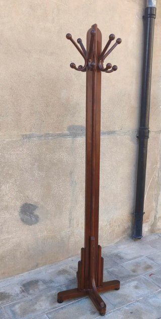 Percha de madera Art Decó años 30