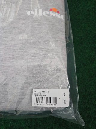 Sudadera Ellesse gris con capucha y cremallera