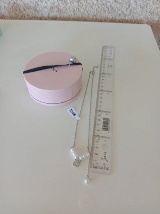 Collar Tous perlas y oso plata