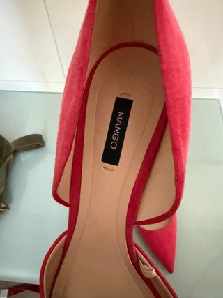 Zapatos Mango tacón fucsia talla 39