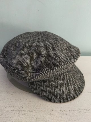 Gorra irlandesa espiga negra y gris