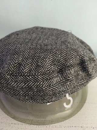 Gorra irlandesa espiga negra y gris