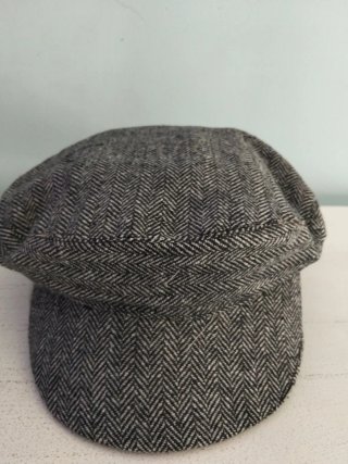 Gorra irlandesa espiga negra y gris