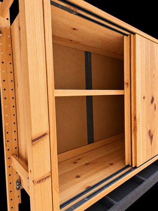 Estantería IKEA IVAR con mesa abatible
