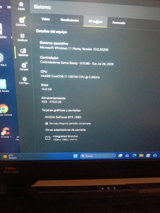 Portátil Asus TUF Gaming F15 i7 GTX 1660 Super
