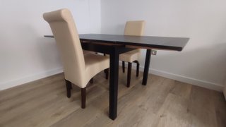 Mesa cristal y 4 sillas comedor