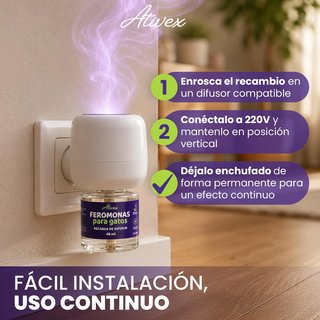 4 Recambios Feromonas Gatos 48ml (120 dias)