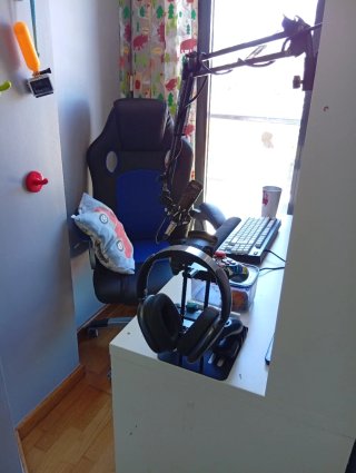 Escritorio y Silla Gaming Negro/Azul