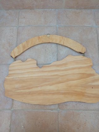 Artesanía Mapa El Salvador Madera