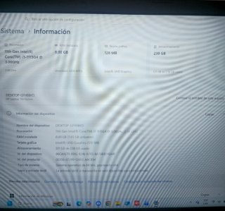 PC HP i3 Plata/Multicolor