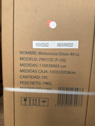 Moto Minicross Orion 49cc 2T - Nueva