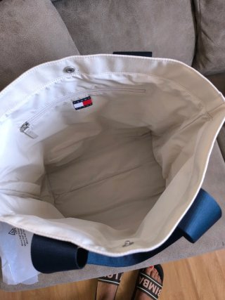 Bolso Tote Tommy Jeans Blanco y Azul
