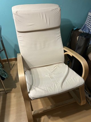 Tumbona balancín Ikea madera beige