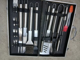 Set Utensili Barbecue Acciaio Inox