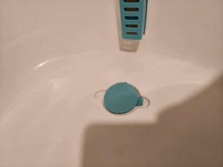 Bañera bebé blanca con azul