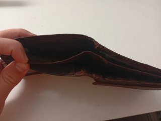 Cartera de cuero Volmer Marrón Recien Lavada.