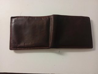 Cartera de cuero Volmer Marrón Recien Lavada.