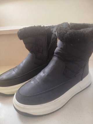 Botas de nieve negras con forro