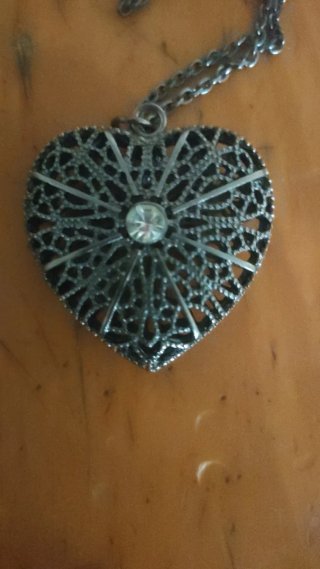 Collar Corazón Acero Plateado