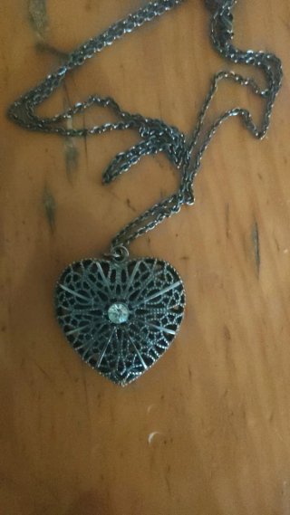 Collar Corazón Acero Plateado