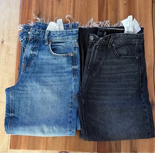 Pantalones Stradivarius D96 Azul y Negro Talla S