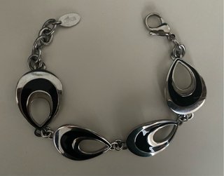 Pulsera LOTUS Acero Inoxidable Negro y Plata