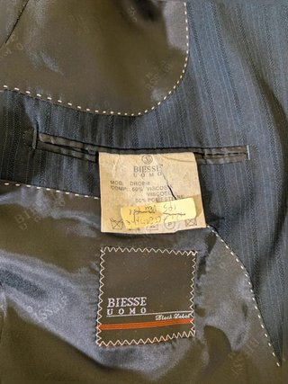 Abito Uomo gessato Nero/Antracite Biesse uomo