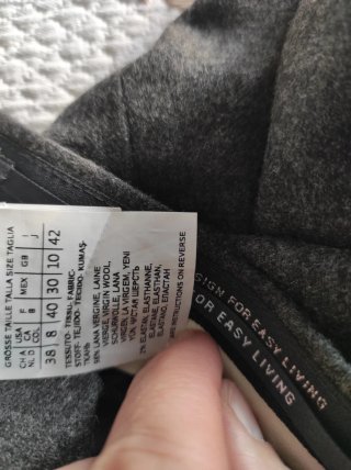 Pantaloni Max Mara Lana e Cotone Tg. M