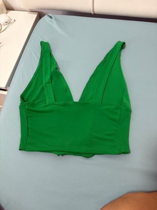 corsé verde de fiesta