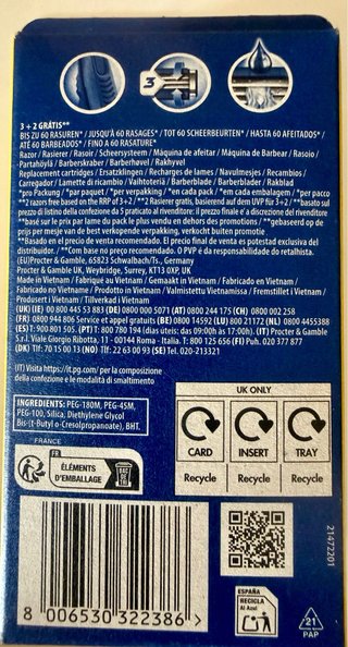 4 confezioni Gillette Sensor 3+ Comfort - 20 rasoi