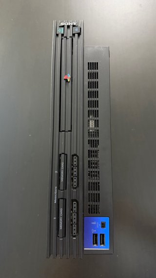 PlayStation 2 FAT Negra , mando, juegos y tarjeta