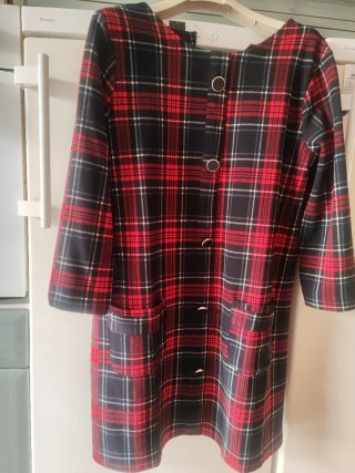 Vestido cuadros Sfera Talla XL