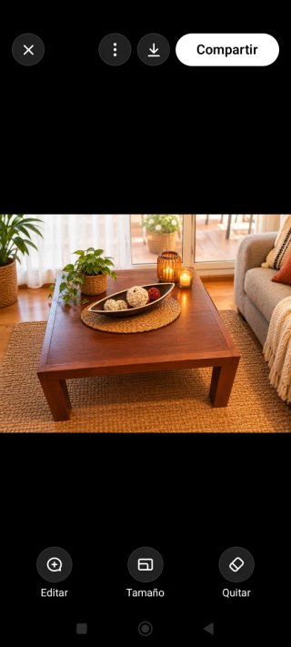 Mesa de centro de comedor de madera