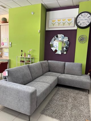 Sofá Rinconera Gris Moderno y Cómodo