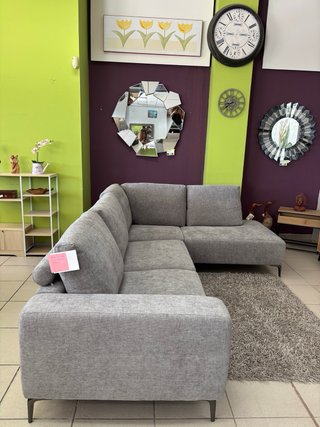 Sofá Rinconera Gris Moderno y Cómodo