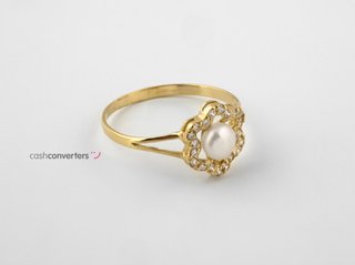 anillo oro 18k con piedra con circonita